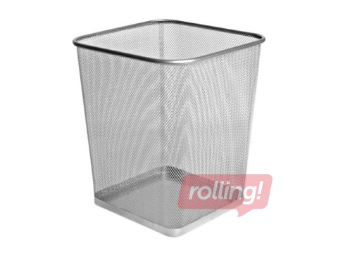 Waste bin Forofis, metal, silver, 25l