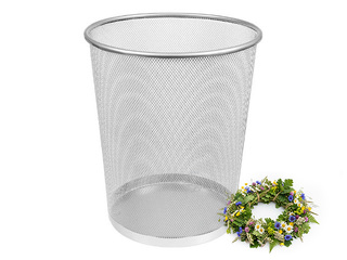 Prügikast MemoBe, metall, hõbedane, 19l +Jaanipäeva kingitus!