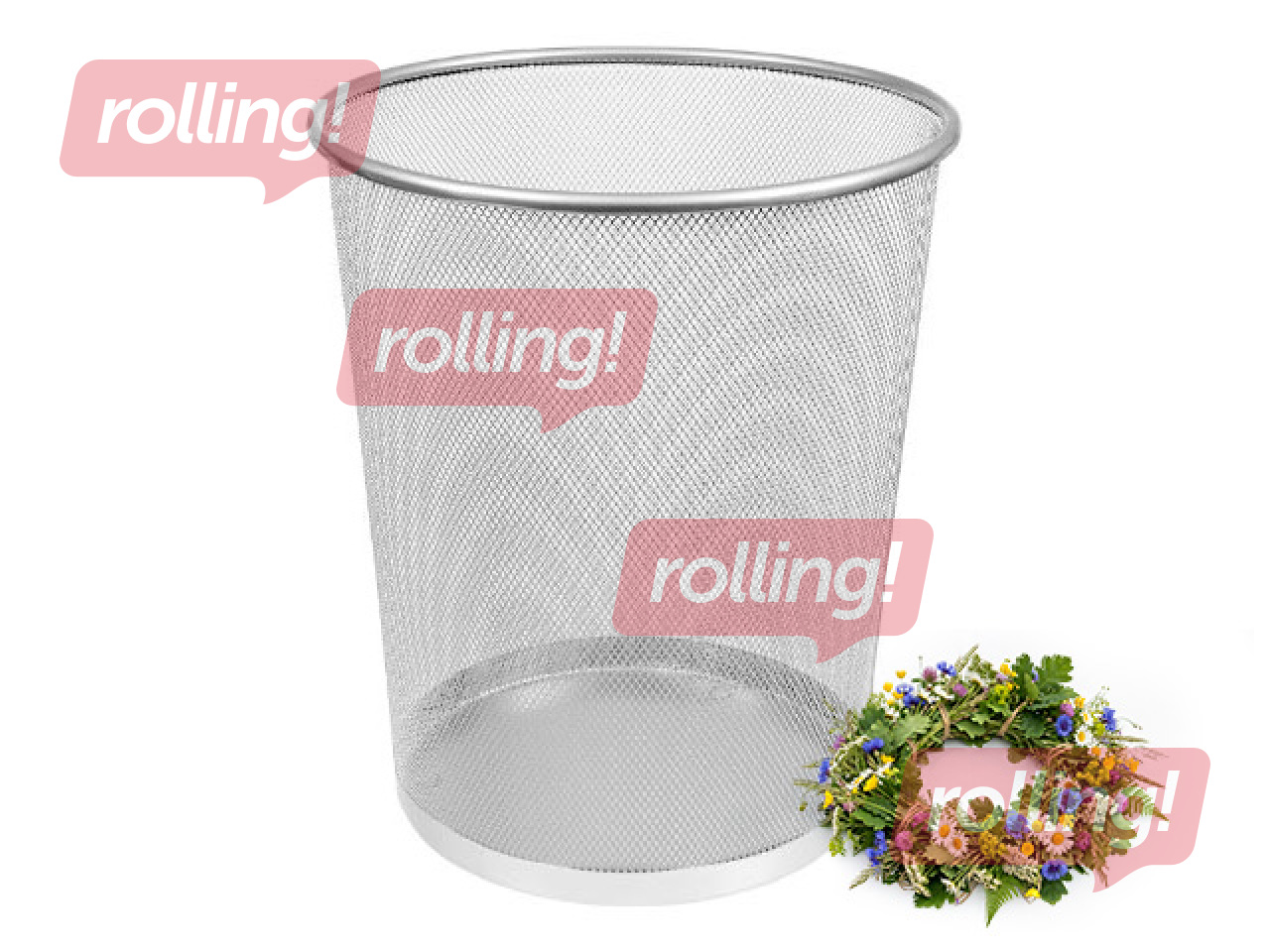 Waste bin MemoBe, metal, silver, 19l +Midsummer gift!