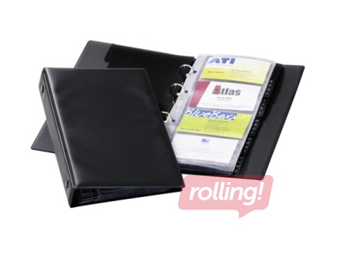 Visiitkaardi album Durable Visifix, 96 kaardile, must