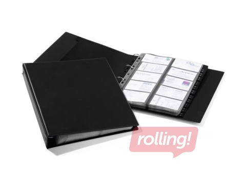 Business card folder  Durable Visifix, black, A4, for 400 cards