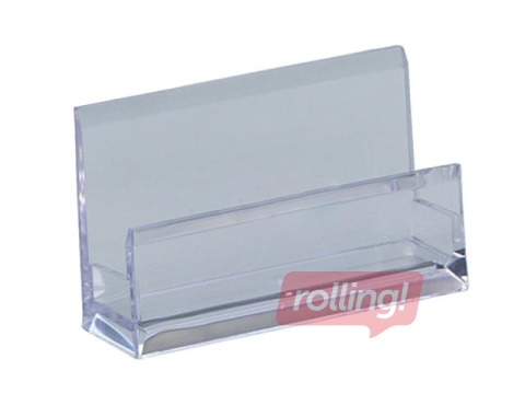 Business card rack Alco, plastic, transparent