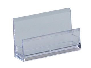Business card rack Alco, plastic, transparent