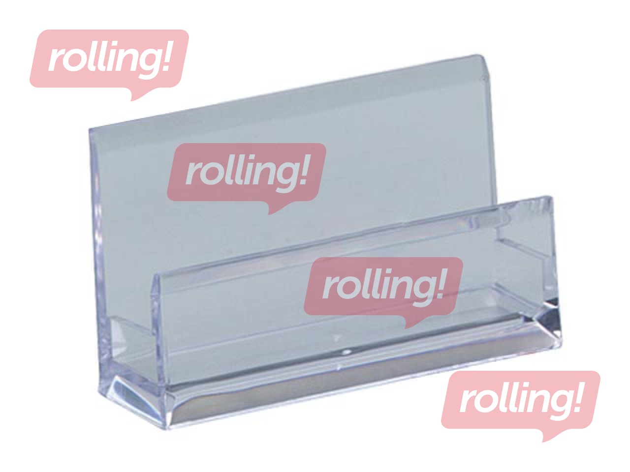 Business card rack Alco, plastic, transparent