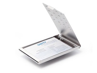 Vizītkaršu etvija Durable, metāla, hromēta