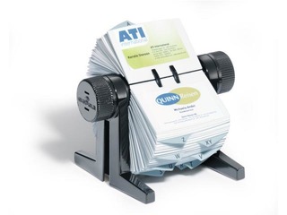 Vizītkaršu statīvs rotējošs, Durable, 300 vizītk., melns