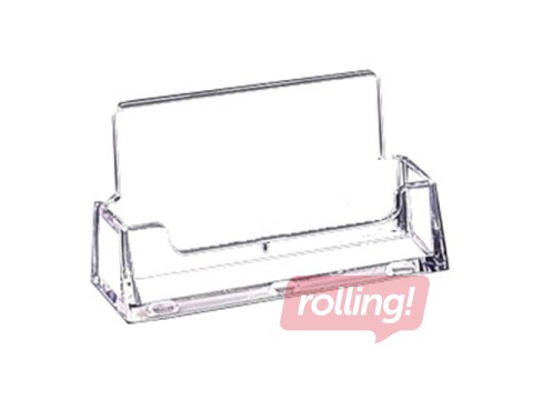 Business card holder, horizontal, plastic, 93x18mm