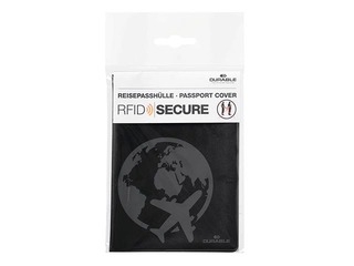 Обложка для паспорта RFID SECURE, черная, 189x129мм