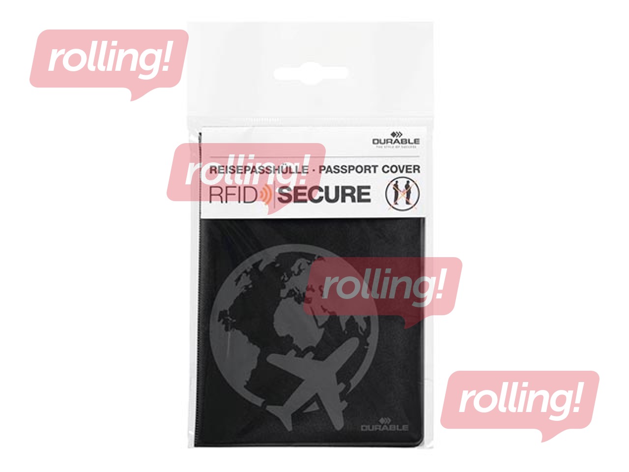 Pases vāciņi RFID SECURE, melni, 189x129mm