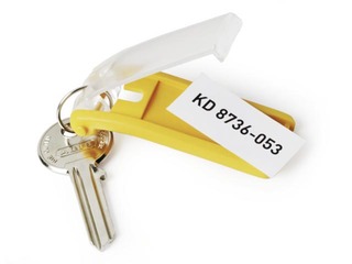 Бирки для ключей Durable, желтыe, 6 шт.