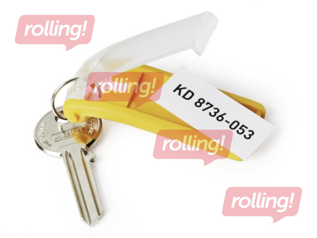 Key clip Durable, yellow, 6 pcs.