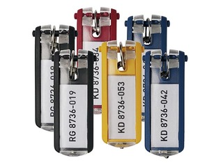 Бирки для ключей Durable, разные цвета, 6 шт.