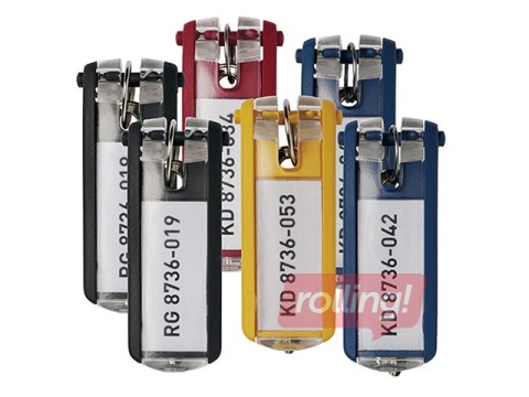 Key clip Durable, assorted, 6 pcs.