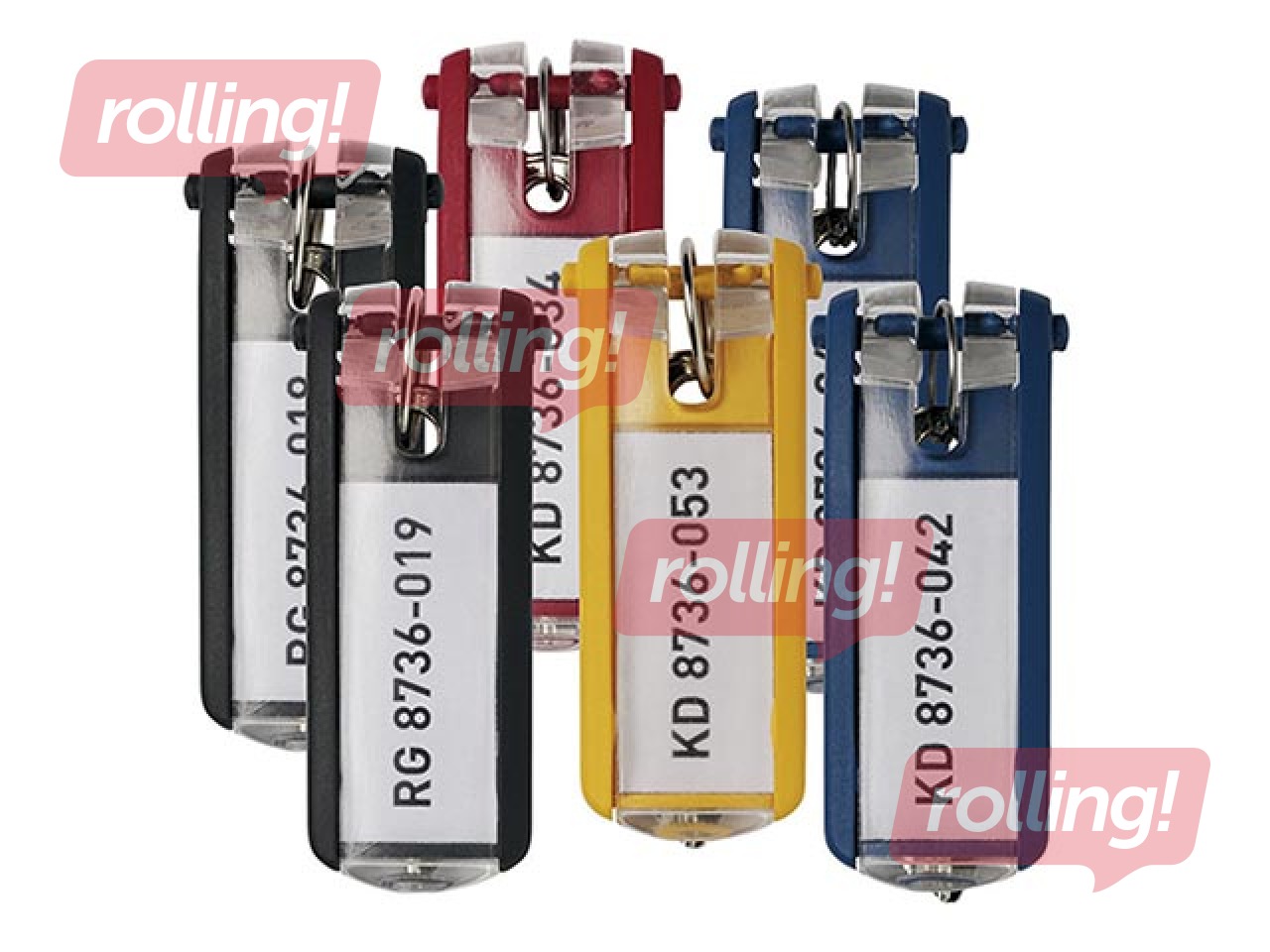 Key clip Durable, assorted, 6 pcs.