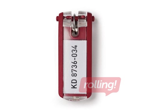 Key clip Durable, red, 6 pcs.
