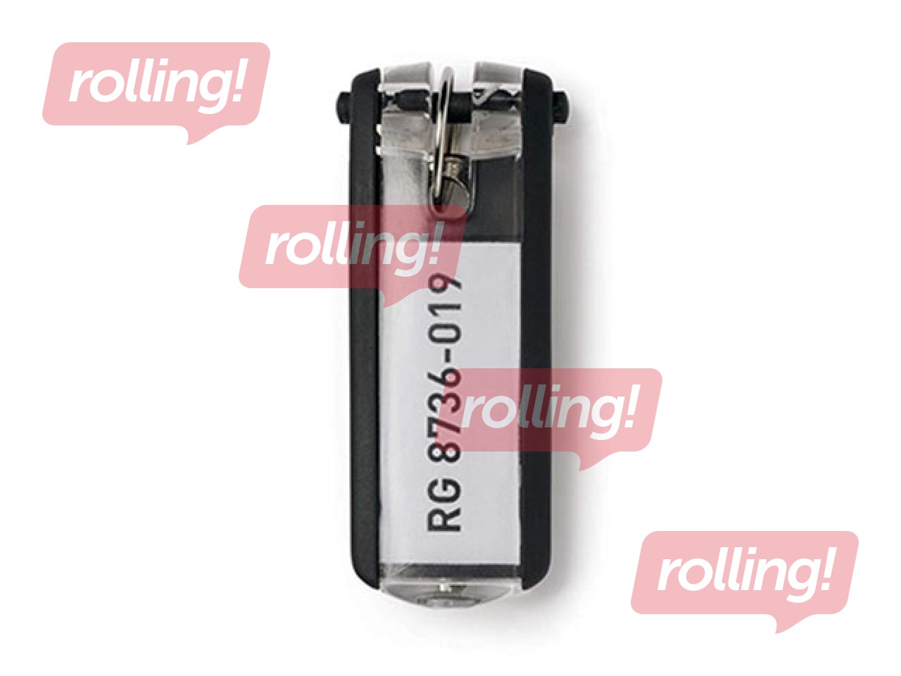 Key clip Durable, black, 6 pcs.