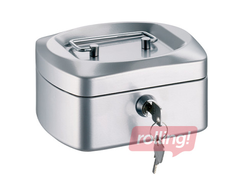 Cash box Alco, metal, silver, 155x80x120mm