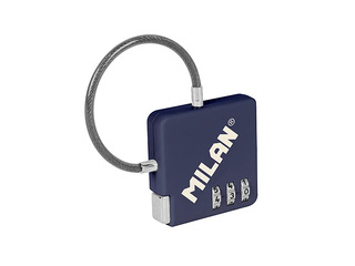 Кодовый замок для ключей, синий, 6.5x6.8x0.9см