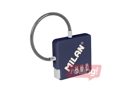 Koodiga võtmelukk, sinine, 6.5x6.8x0.9cm