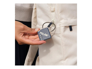 Koodiga võtmelukk, sinine, 6.5x6.8x0.9cm