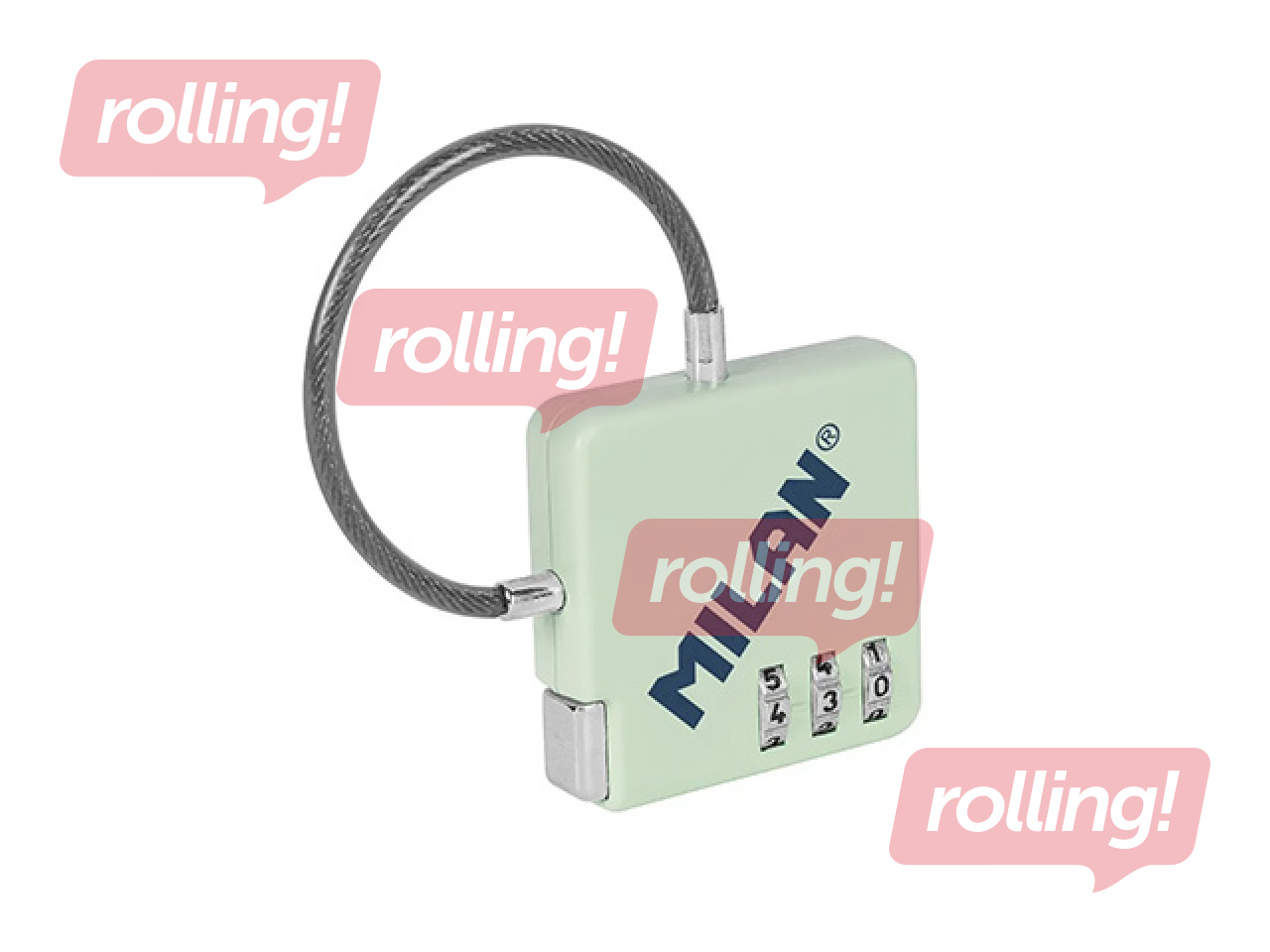 Koodiga võtmelukk, roheline, 6.5x6.8x0.9cm