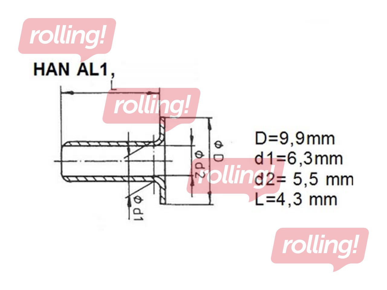 Eyelets Hang PunchNBind, silver color, D 5.5mm, 25 pages, 100 pcs.