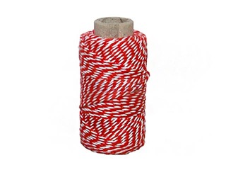 Notaries cotoon, red/white, 35m