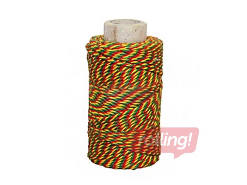 Cotton for documents stiching, yellow/green/red, 35m