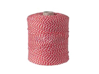 Нитка для сшивания документов, красная/белая, 350м