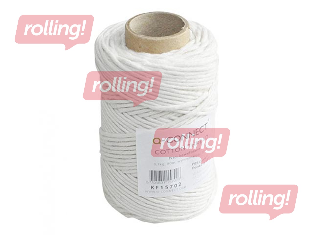 Хлопковая нить Q-Connect, вощеная, белый, 80м