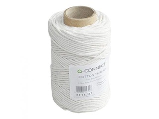 Kokvilnas diegs Q-Connect, vaskots, balts, 80m