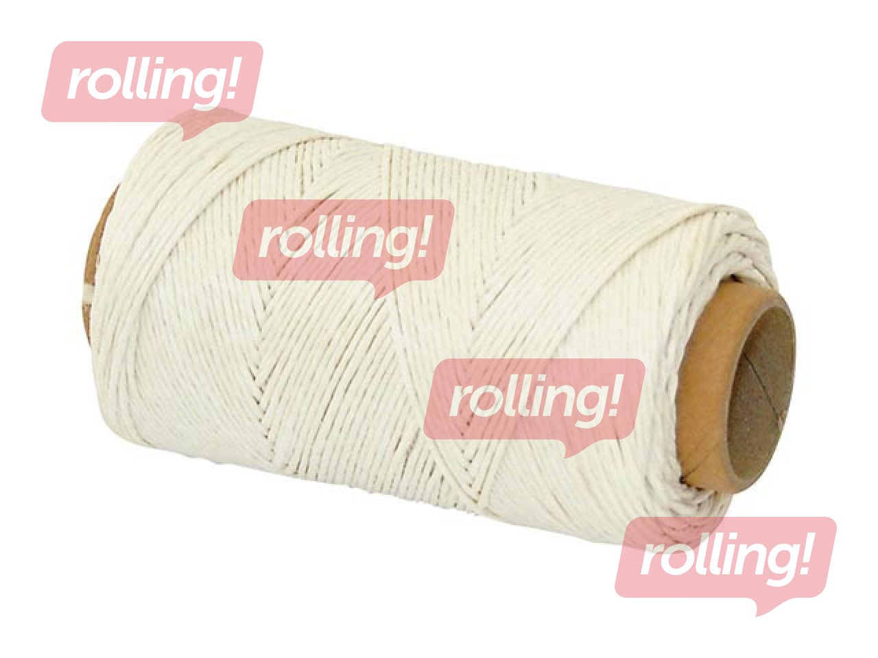 Linen thread Q-Connect, waxed, white, 220m