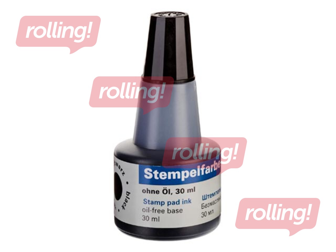 Templipadja täitetint Office Piont, must, 30ml