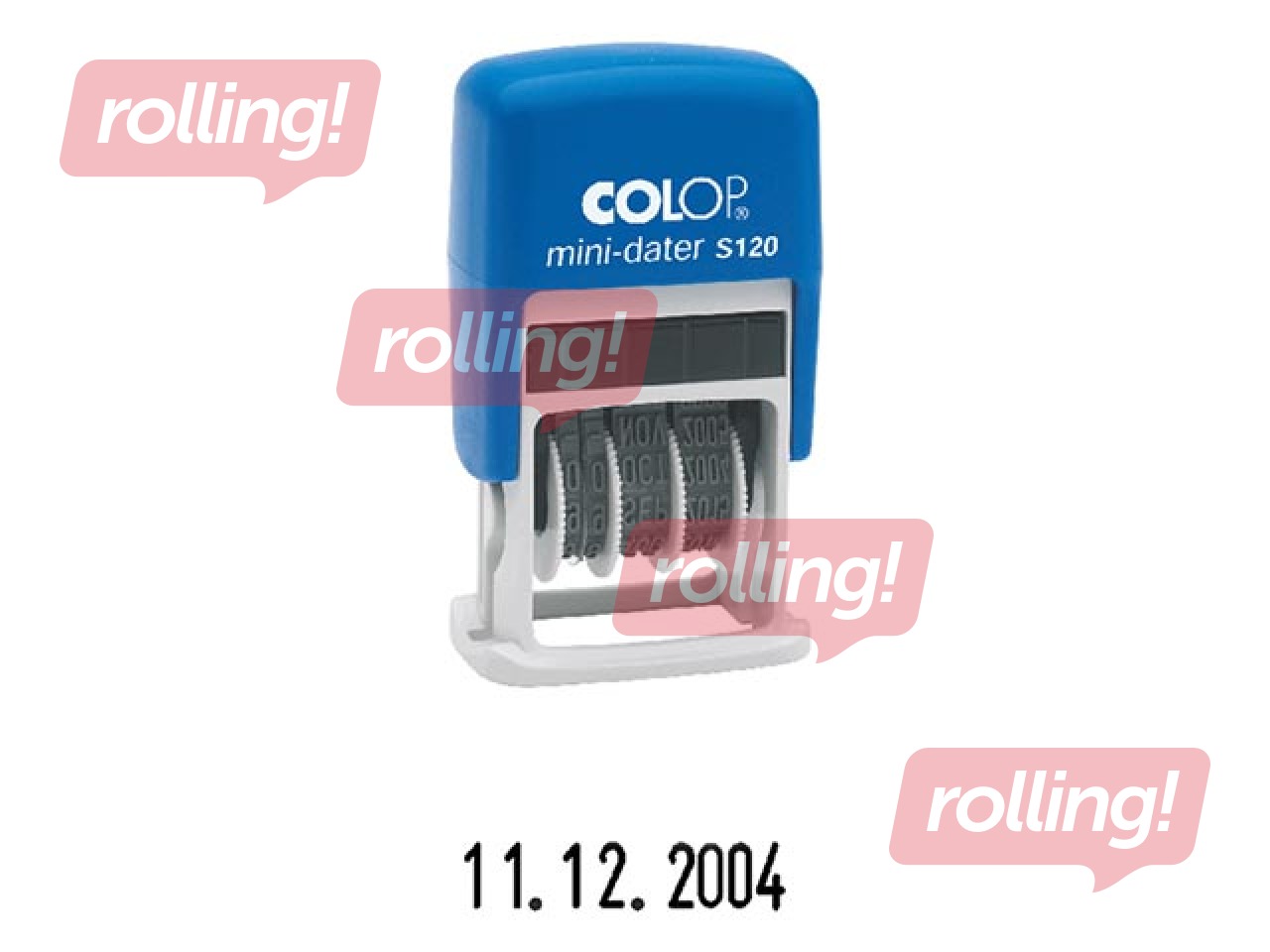 Datumzīmogs Colop S120, ar cipariem, melna tinte
