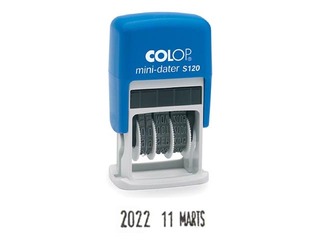 Date stamp Colop S120, day-month(in letters)-year, black ink