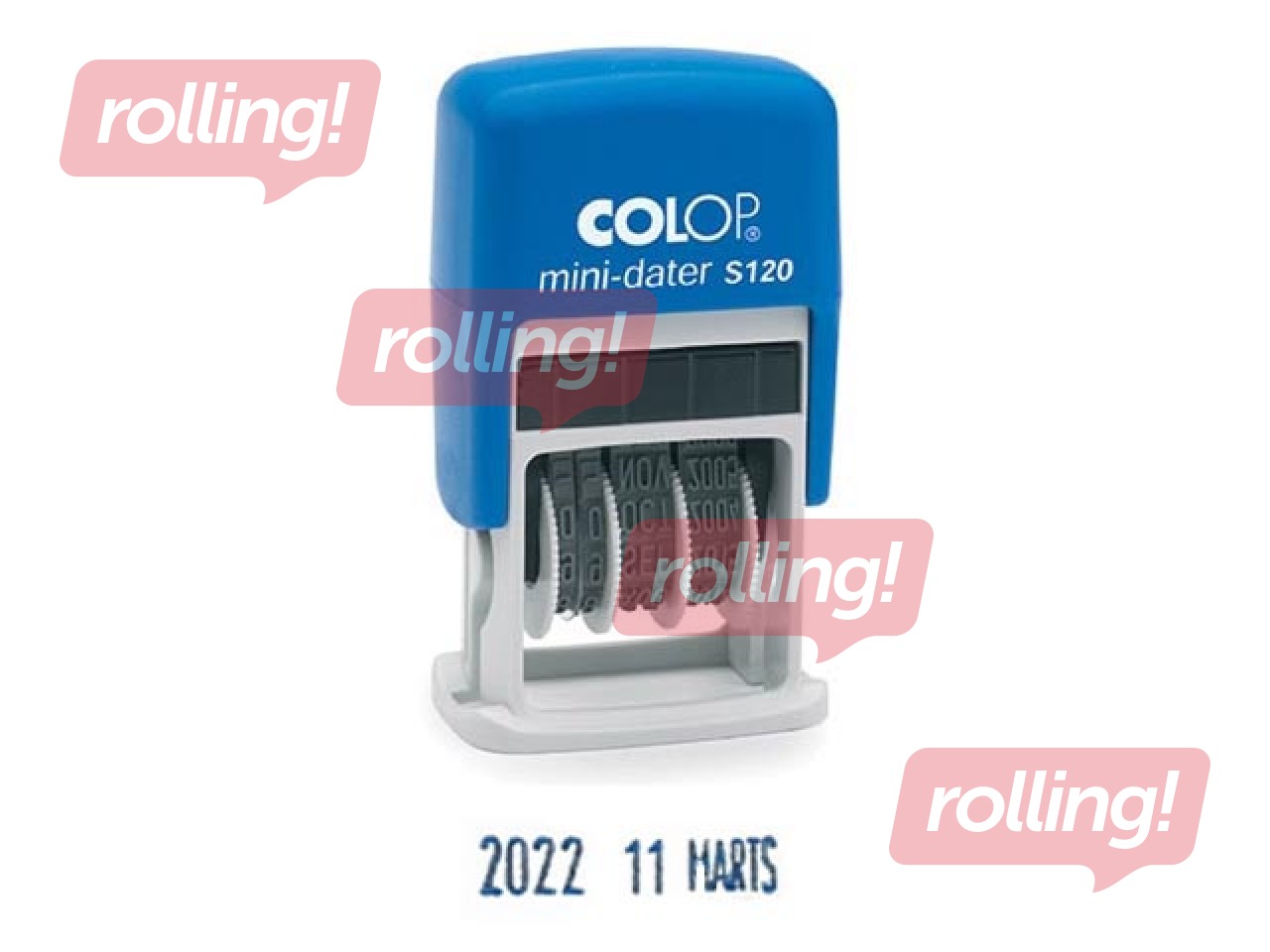 Нумератор Colop S120, месяц с латв. буквами, синие чернила