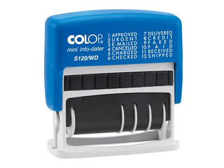Date stamp Colop S120/WD, with text (ENG), black ink
