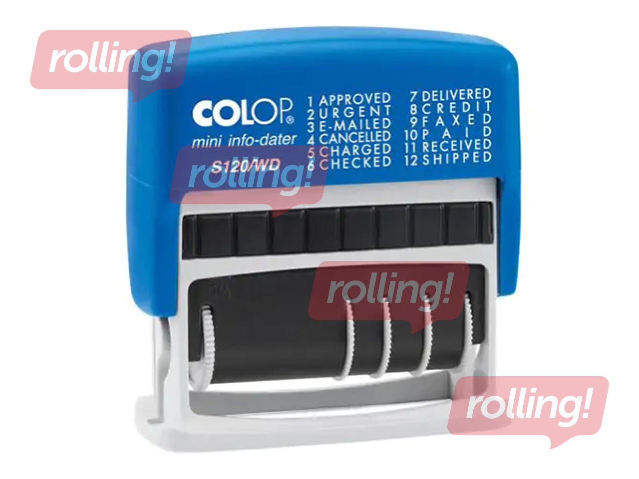 Date stamp Colop S120/WD, with text (ENG), black ink