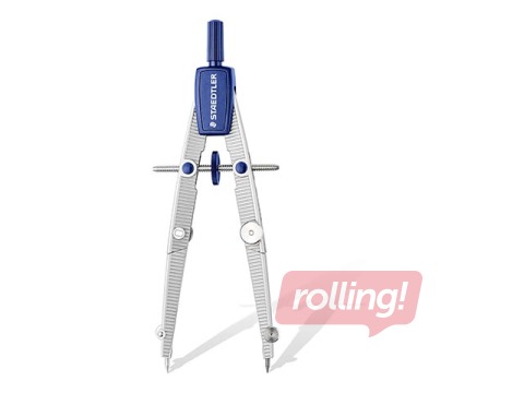 Циркуль с подставкой для карандашей и c линейкой Staedtler Noris 550 01/02, синий