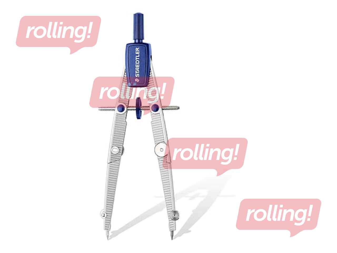 Циркуль с подставкой для карандашей и c линейкой Staedtler Noris 550 01/02, синий