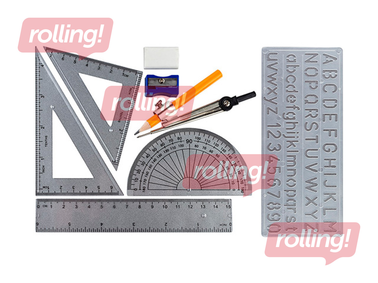 Drawing set Centrum, 9 pieces