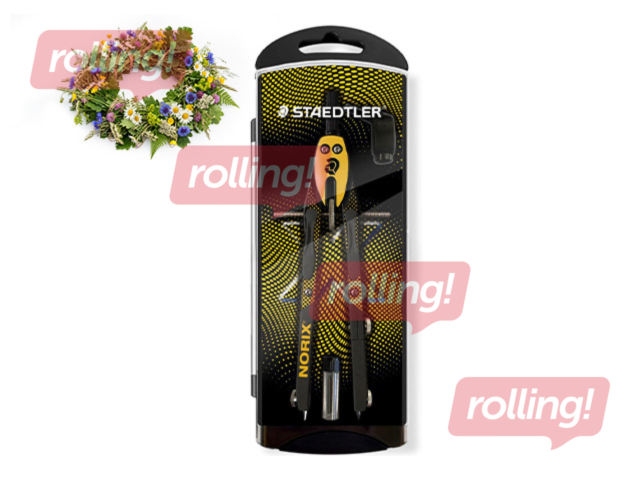 Sirkel Staedtler Norix 555, kollane +Jaanipäeva kingitus!