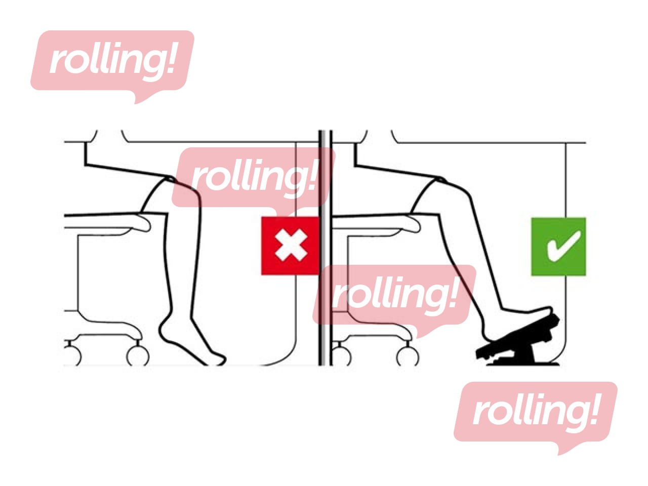 Ergonomic foot rest Unilux Origin