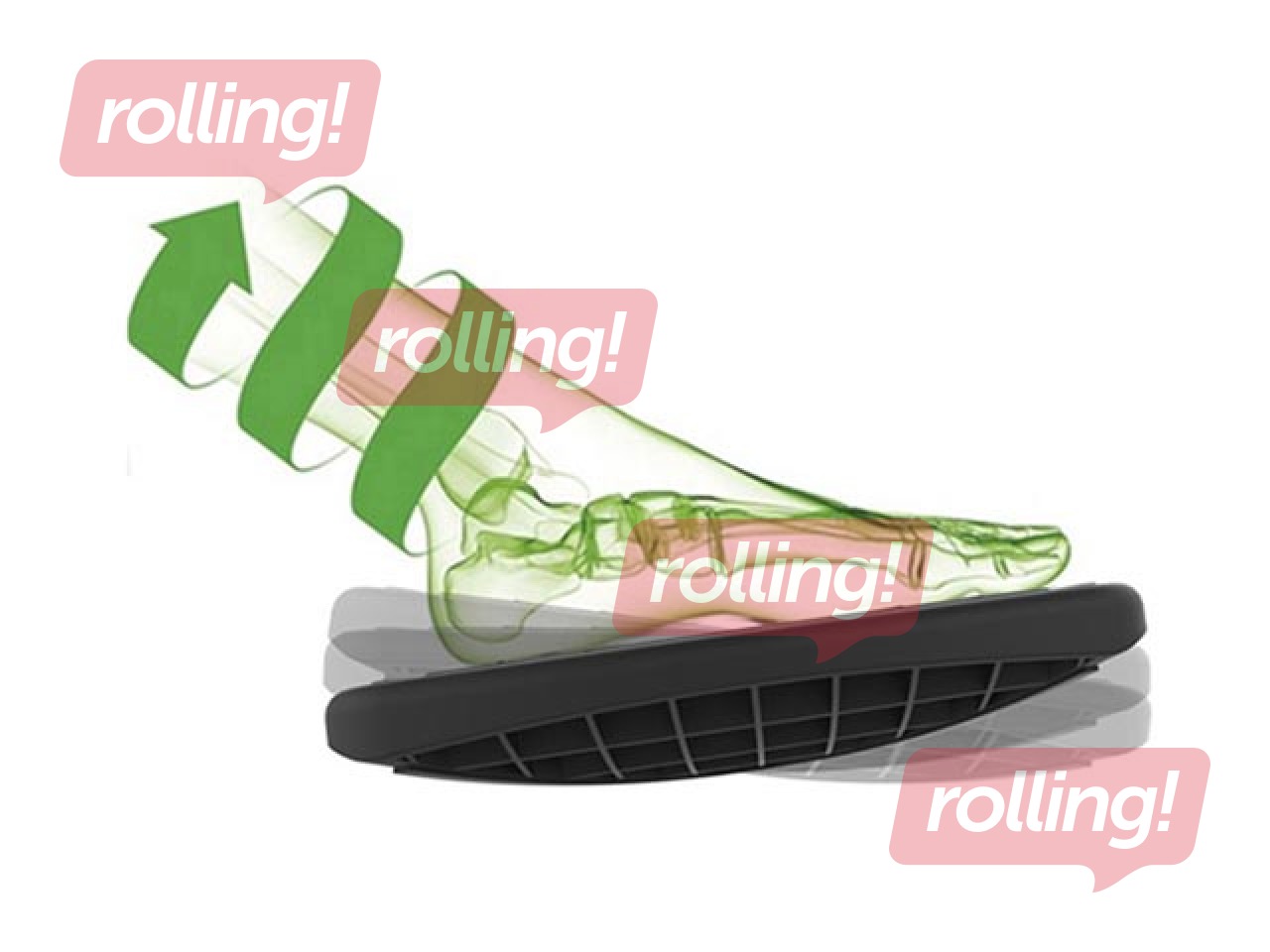 Ergonoomiline jalatugi ja tasakaalulaud Unilux Updown 