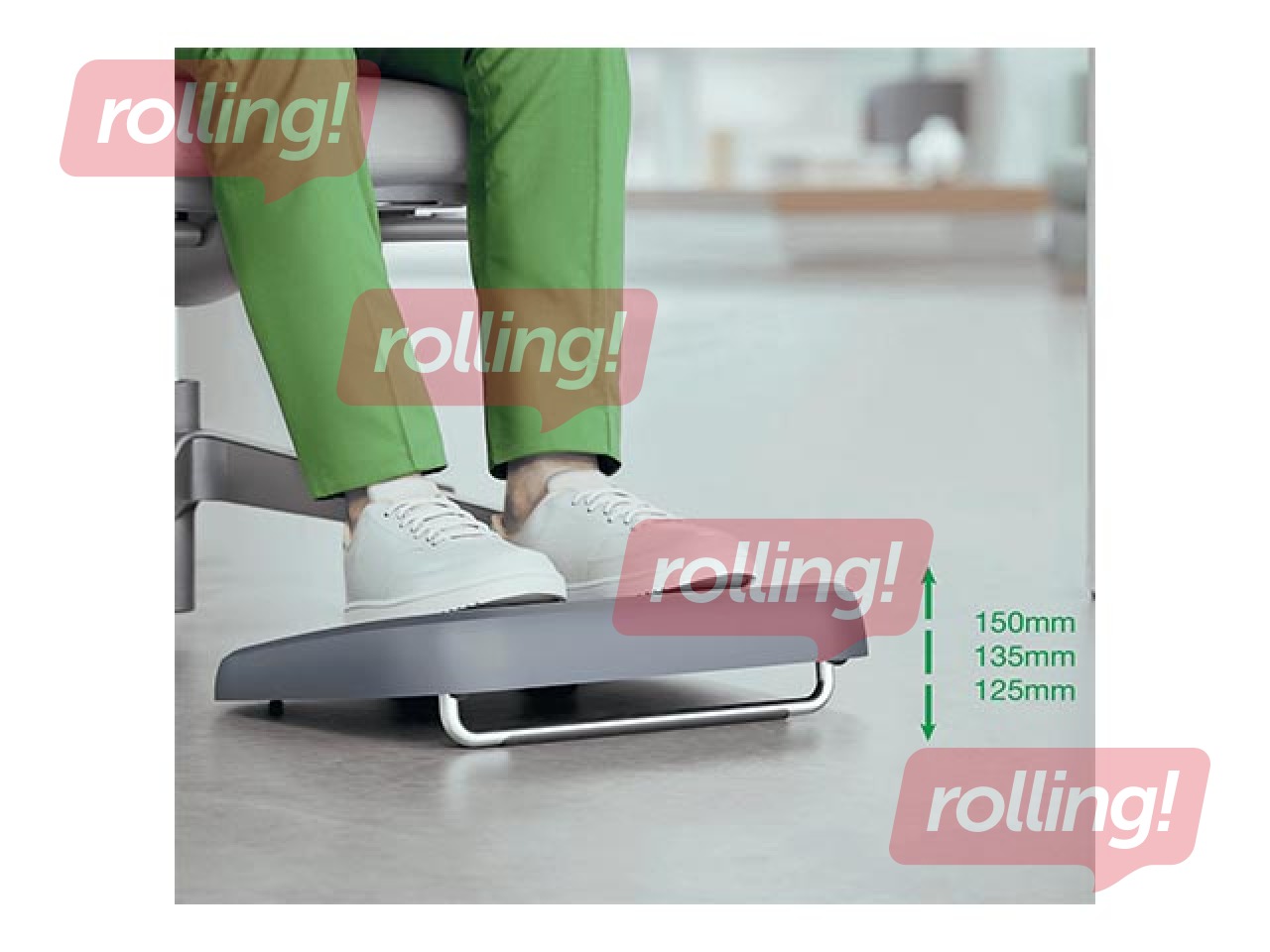 Foot Rest Leitz, adjustable, grey