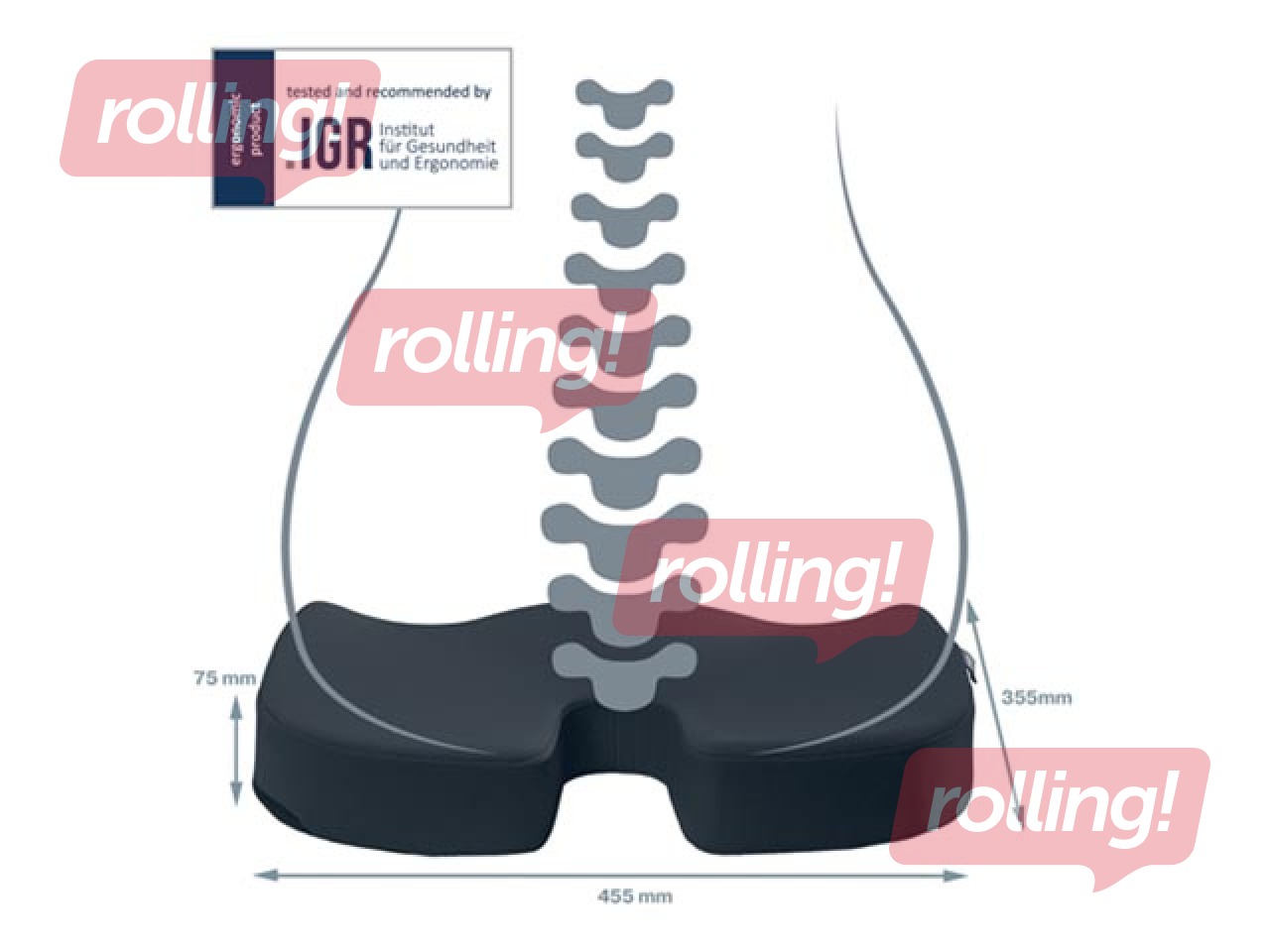 Istmepadi Leitz Ergo Cosy, hall samet