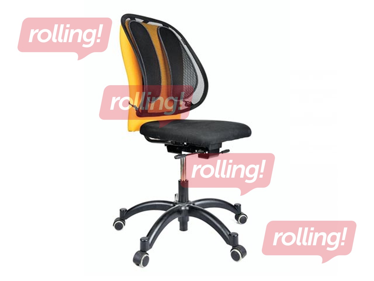 Muguras balsts Fellowes Professional, melns