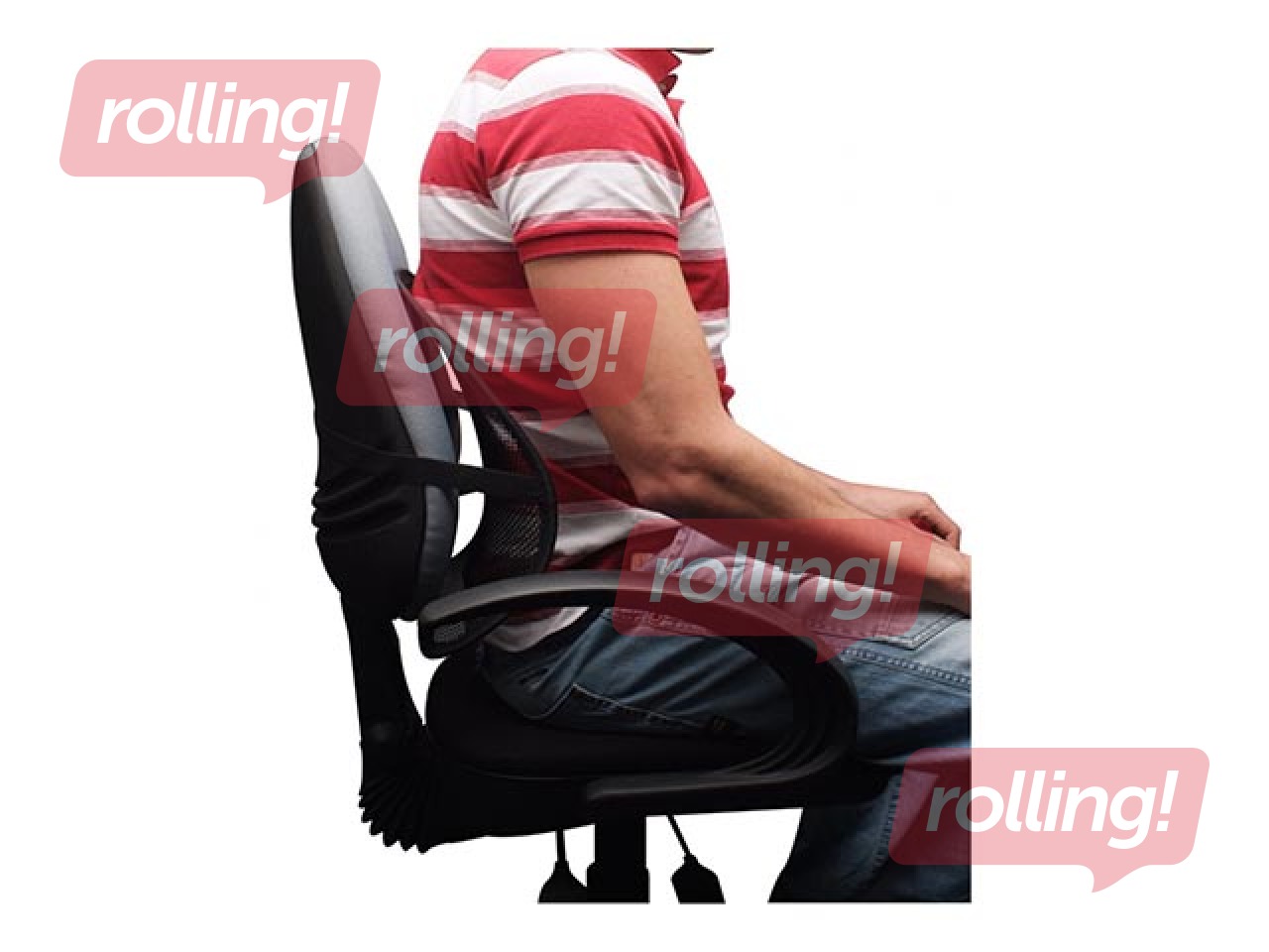 Поддержка спины Q-Connect, черная