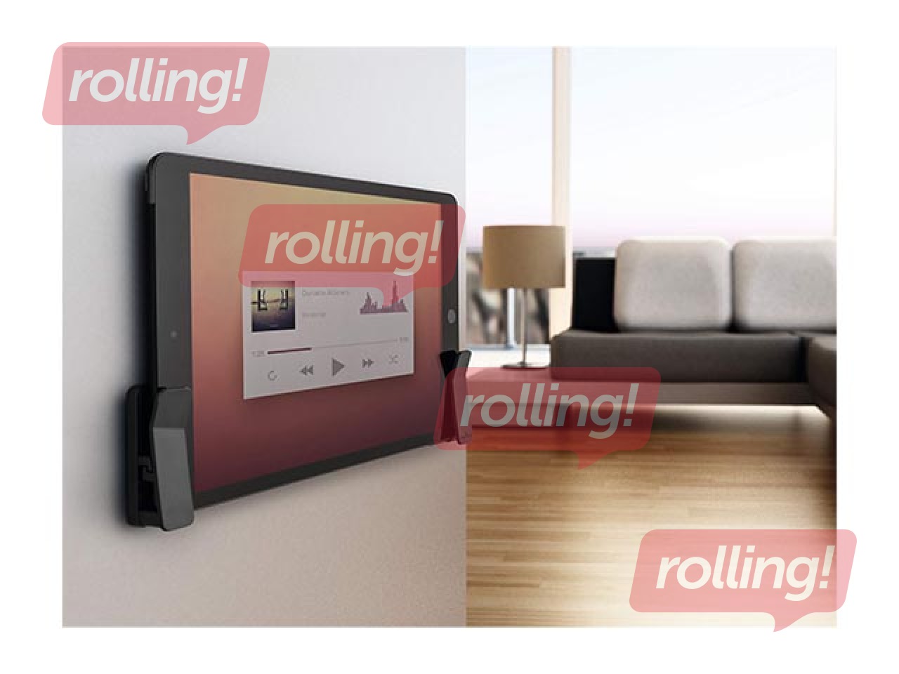 Tahvelarvuti seinahoidik Durable, must, 2 tk.