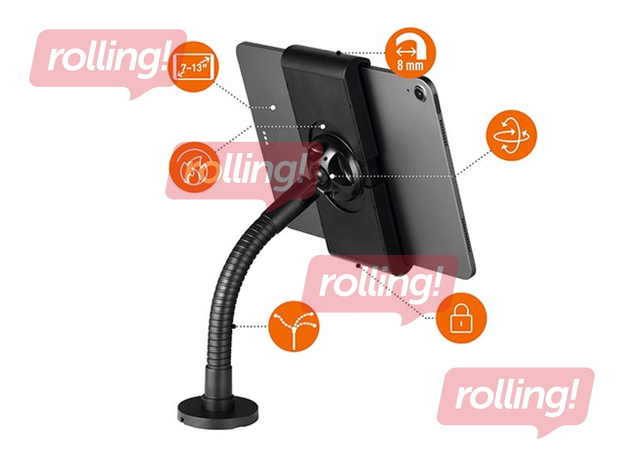 Tablet holder Durable, Tough, for wall/desk